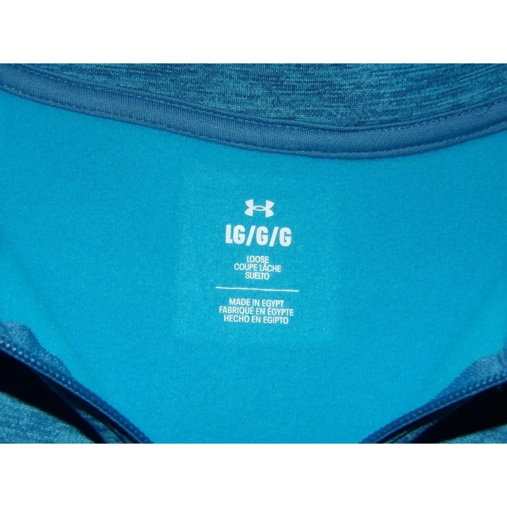 Under Armour Cold Gear Light Blue Collared 1/4 Zip Sweatshirt Jacket‎ Men's LRG